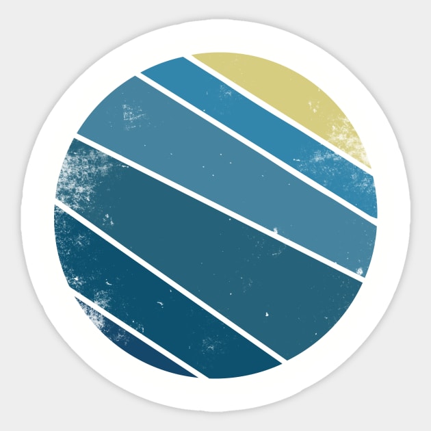 Retro ocean Surf Sticker by Vanphirst